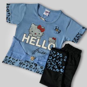 Hello Friends Girls' Outfit Blue