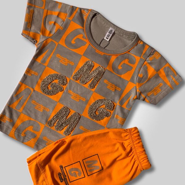 MG Checkered T-Shirt Orange