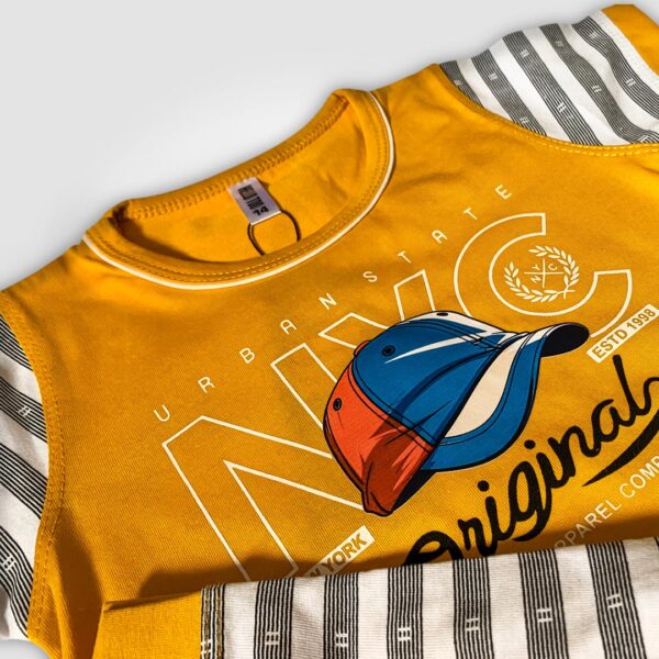 NYC-Themed Boys' T-Shirt Mustard Yellow