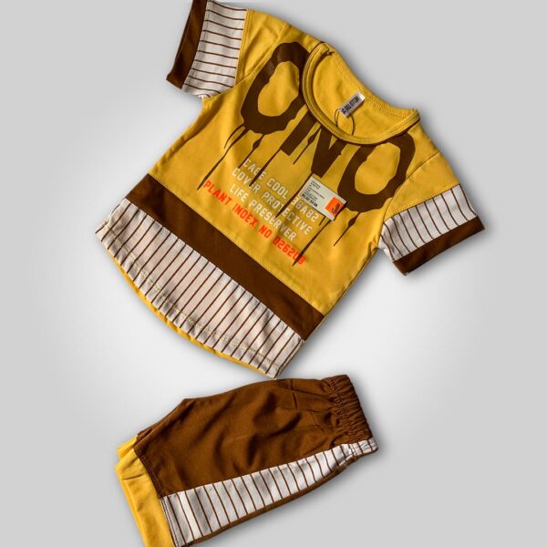 ONO print boys' t-shirt mustard yellow